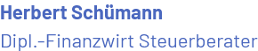 Schümann Herbert Dipl.-Finanzwirt Steuerberater